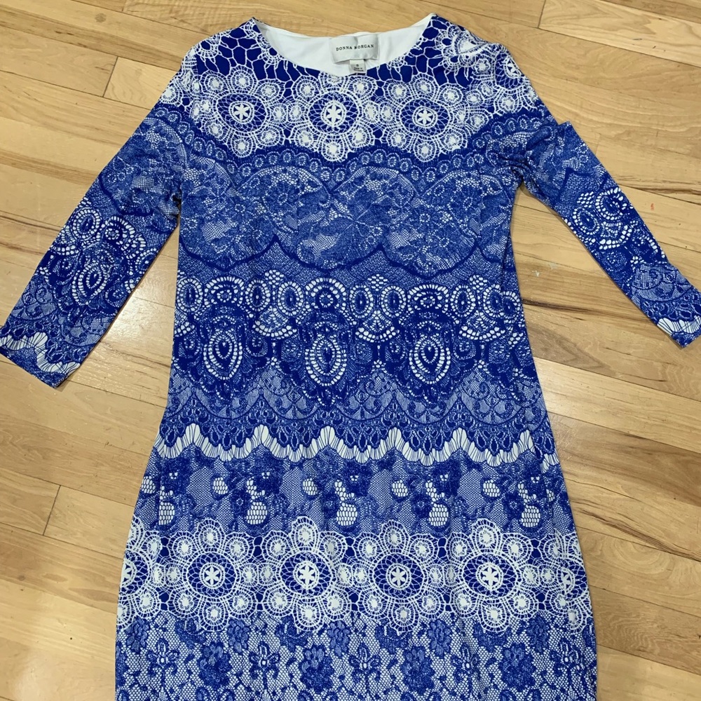 Donna Morgan 3/4 sleeve maternity dress